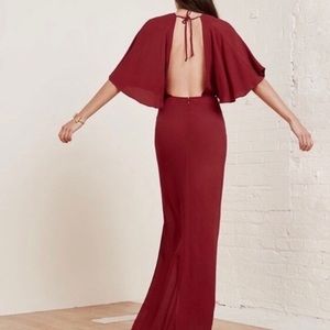 Reformation Escala dress in cherry bomb